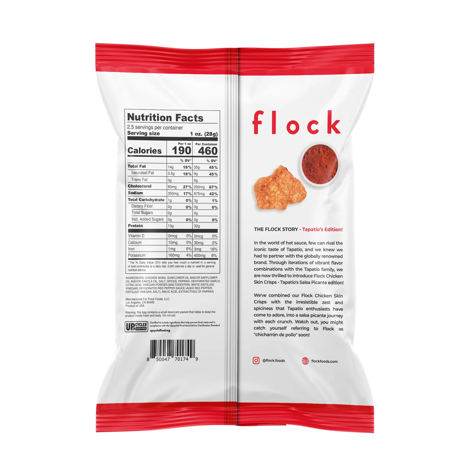 Tapatio XL Flock Chicken Skin Crisps (2.5 OZ Bags) - Image 4