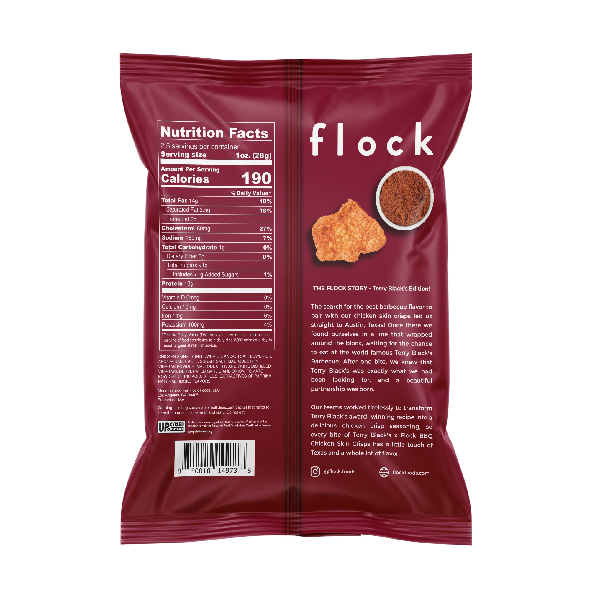 Terry Black's XL Flock Chicken Skin Crisps (2.5 OZ Bags) - Image 4