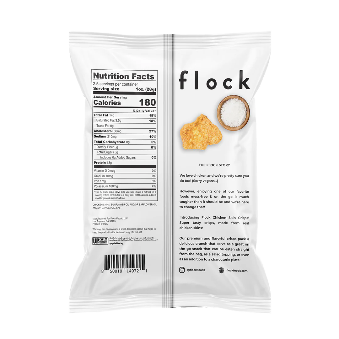 XL Flock Chicken Skin Crisps (2.5 OZ Bags) - Image 6